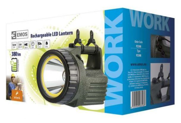 Лiхтар LED EMOS P2308 10W 240/380Lm SLA,, ручн.пластик.